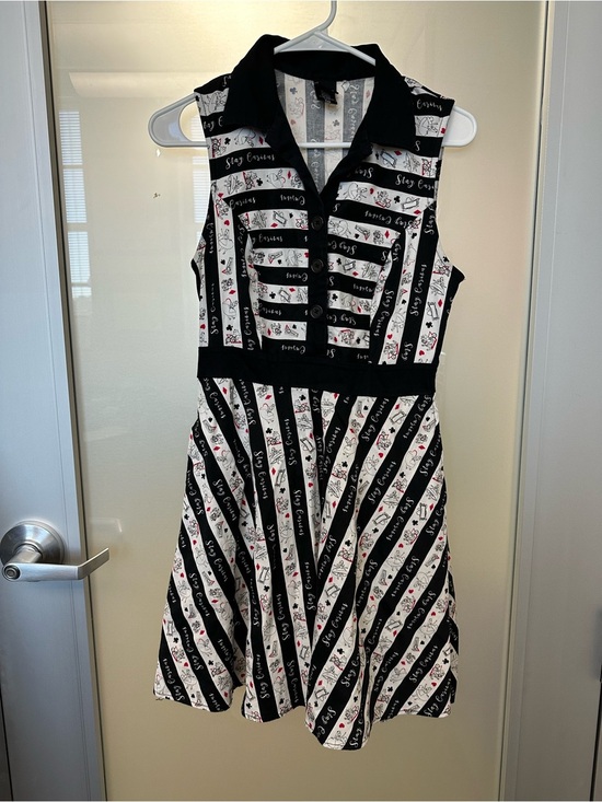 Disney Dresses & Skirts - Disney Alice In Wonderland Striped Fit & Flare Dress size small